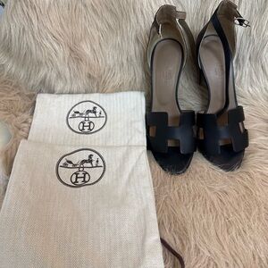 Hermes Black Heels